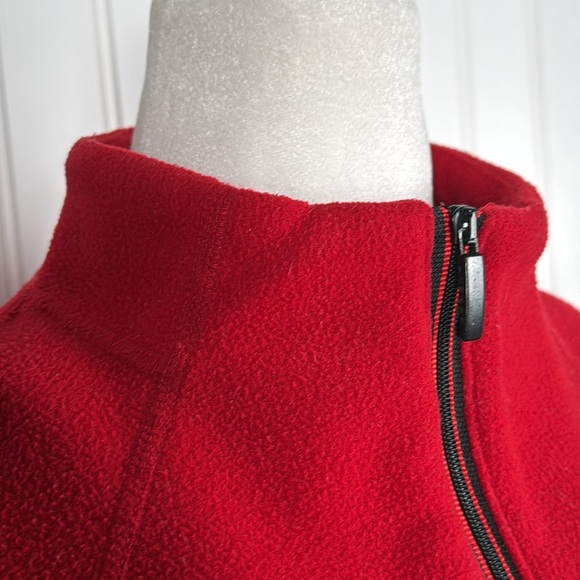 Lauren by Ralph Lauren red pullover quarter zip fleece - Picture 3 of 16